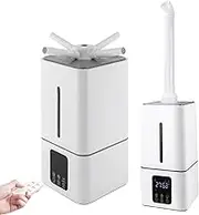 Humidifier Large Room, 3.9Gal/15L Commercial Humidifier and Air Purifier in One for 2000 sq ft, Cool Mist Humidifiers for Plant Office with 360 Nozzle, Extended Tube, 1500ml/h, 3 Speed