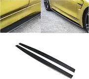 Side Skirts 2PCS Real Carbon Fiber Side Skirts 3D Look Panel Extension Body Kit Add-On Lip Compatible for BMW F82 F83 M4 F80 M3 2015-2019 14 20