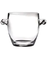 Barski Glass Large Ice Bucket Wine Cooler with 2 Handles