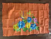 Fabric Hand painted Bora Bora Tahiti Floral Wall Art Pareo