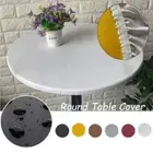 1pc Round Table Protector Cloth Waterproof Fitted Table Cover with Elastic Edged