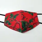 Fancy Cloth Face Mask Mistletoe Red 1 Each By Giftscircle