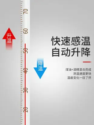 紅水溫度計玻璃棒式測水溫酒精實驗水銀精準工業大棚家用室溫度表