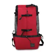 ANYWAGS Pet Carrier Small Red Travel Riding Driving Pet Backpack for Medium to Large Dogs with Pockets for Pet Supplies