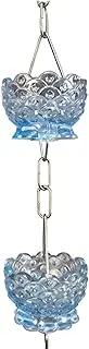 Rain Chain for Gutters, Outdoor Resin Home Decor Downspout Rain Catcher for Garden Deck Patio Yard(Blu,3m/10ft)