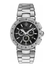 Versace Mens Mystique Chrono Stainless Steel 46mm Bracelet Fashion Watch