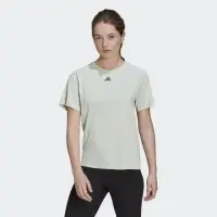 在飛比找momo購物網優惠-【adidas 愛迪達】運動服 短袖上衣 T恤 女衣 粉綠 