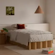 Yona Fold Out Cardboard Bed Base Frame - Natural Single