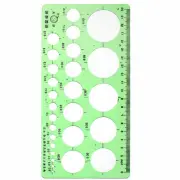 2mm-40mm Diameter Range Circles Measuring Drawing Stencil Template Ruler