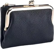 [Fravsiu] Small Wallets for Women, Portable Coin Purse, Leather Clutch Wallet, Credit Card Case Wallet, Change Wallet with Zipper Pocket, Wallet for Cards and Change