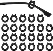 uxcell Cat Shape Eye Glasses Ear Grips, 12 Pairs Anti-Slip Silicone Comfort Eyeglass Ear Hooks with Box for Sunglasses Sport Eyewear Ear Hooks, Black