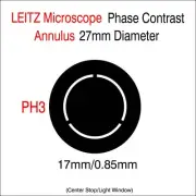 27mm Phase Contrast PH3 Ring for Leitz Microscope Retrofit Compatible