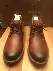 Mens CLARKS Montacute Duke Chukka Boots Dark Tan Leather Size 7