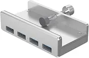 Mini 4 in 1 4 Ports Aluminum Alloy USB 3.0 Hub Type-A High Speed Up to 5Gbps Desktop Clip-On Design Range 10-32MM /0.39-1.26in