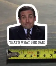 Michael Scott Sticker 2.5" The Office That's What She Said Dwight Schrute PO
