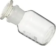 TIDTALEO Glass Laboratory Reagent Bottle Wide Mouth High Borosilicate Glass for Chemical Storage for School Experiments and Science Studies