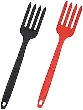 Luxshiny Silicone Fork Kitchen Salad Fork Tool Reusable for Daily Hotel Accessory