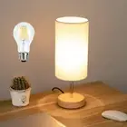 LED Bedside Lamp with USB Port AU Plug Touch Control Table Lamp Wood Base 3 Way