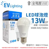 在飛比找Yahoo奇摩購物中心優惠-EVERLIGHT億光 LED 13W 6500K 白光 全