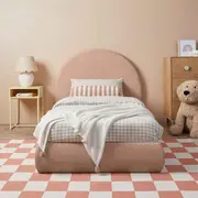 Arlo Arched King Single Bed - Dusty Pink