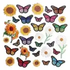 Embroidered Flowers Iron on Patches for Clothing,33PCS Sew on Sunflower4857