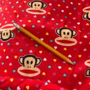 Paul Frank Julius Cotton Jersey Stretch Fabric Monkey Retro By Half Yard 60” Wid