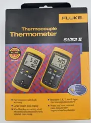 NEW! Fluke 51/52-II Single Input Digital Thermocouple Thermometer J,K,T & E Type