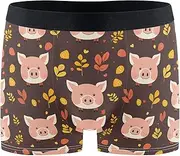 [FRODOTGV] Little Pig Faces Mens Boxer Brief Shorts Workout Underwear for Men Compression Interiores Para Hombres