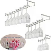 Wine Rack Glass Holder Hanging Bar Hanger Iron Shelf Free Screws 35CM
