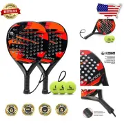 Professional-Grade Padel Racket for Beginners - Carbon and Memory Foam, 12.5 oz
