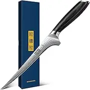 Filleting Knife 18 cm, Sharp Boning Knife, Japanese Fish Knife High Carbon Steel, Professional Fillet Knife with Ergonomic Handle