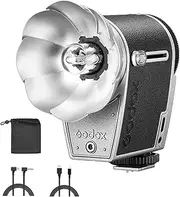 Godox Lux Cadet Retro Camera Flash GN10 with 7 Levels Flash Output 6200 K ± 300 K with S1/S2 Optical Control Built-in Battery for Cameras