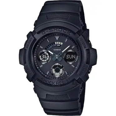 G-SHOCK 潮流專屬黑色控日線全黑系列休閒運動錶 - 46.4mm (AW-591BB-1A)