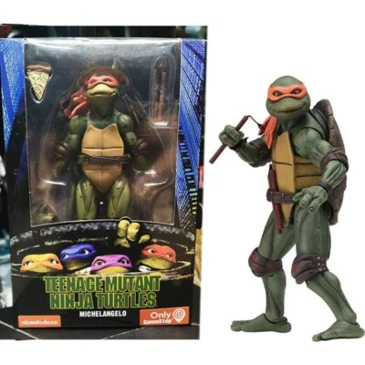 Anime Figurine Michelangelo Teenage Mutant Ninja Turtles 7" Scale Action Figure