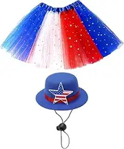 Porch Geese Outfit Set - Star Design Porch Geese Costume - 23 Inches Waterfowl Figure Colorful Ballet Skirt With Hats For Independence Day