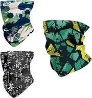 3 Pcs Neck Gaiter Shield Scarf Elastic Balaclava Headbands Headwear UV Sun Protection Outdoors Face Mask