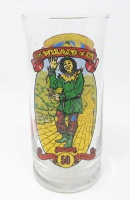 Wizard of Oz Scarecrow Vintage Glasses 1989 Coca Cola Collection