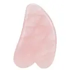 Rose Quartz Eye Pad Face Massage Roller Scraper Board Set Natural Jade Handm XAT