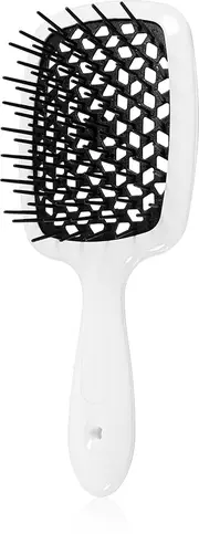 Janeke Superbrush small flat brush 17.5 x 7 x 3 cm white and black