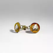 Star Trek Next Generation Yellow Badge Cufflinks