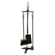 Long Lasting Fireplace Tools FireUp Nickel Plated Fire Tool Set 3pc Plus Stand