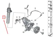 MINI CLUBMAN F54 Front Left Spring Strut 31316862705 6862705 NEW GENUINE