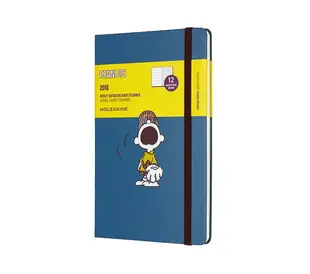 【MOLESKINE】 2018年限定版史努比週記手帳-大型藍色