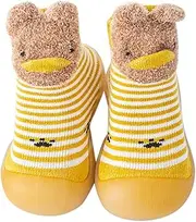[Generic] Non Slip Shoes for Baby Girl Cartoon Baby Infant Elastic Shoes Toddler First Non-Slip Animals Socks Walkers Baby Shoes Girls Toddler Tennis Shoes Yellow