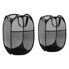 Mesh Laundry Hamper Storage Laundry Basket for Laundry Room Travel Apartment