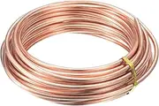 uxcell Soft Copper Wire (6 Gauge, 19.5 FT), 99.9% Pure Bare Copper Wire 4mm Solid Craft Wire for DIY Crafting Gardening Decoration (6Meter)