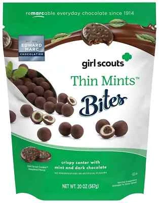 Girl Scouts Thin Mint Bites Edward Marc Large 20 OZ Crispy Center Dark Chocolate