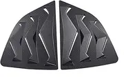 Compatible with Honda Jazz 2014-2019 Car Rear Window Quarter Louver Shutter Cover Side Vent Trim Sticker Scoop ABS Exterior Accessories(Carbon Fiber Look)