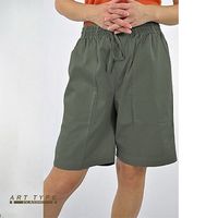 ART TYPE女裝 R1505 休閒短褲(台灣製)-灰綠