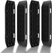 Recovery Tracks Boards Trucks for Automotive Tires and Wheels Sand Mud Snow 10Ton Stand for 4wd 4x4 Offroad Car SUV Gen 2.0 2 Pairs Black